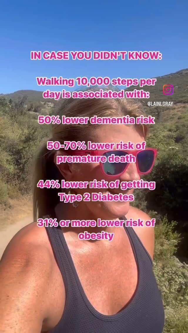 👉🏼 Who’s ready to go for a walk?! 

Do you get 10,000 steps every day? 

👇🏼Tell me in the comments!!👇🏼

#goforawalk 
#womenshealth 
#perimenopause 
#menopause