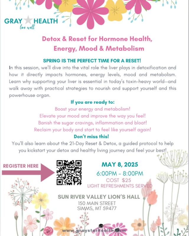 Who’s ready for our next Women’s Health event in Simms?! 

Our first event was a success! 

It was a night of learning, sharing, connecting and a little bit of fun with lots of laughs!

Next event is this week - Thursday, May 8th - 6pm - 8pm.  It’s time for spring cleaning and we’ll be going beyond closets and counters.  We will be diving into how to detox, reset and clean up your health - just in time for summer!

This event is for all women, all ages!  So invite your friends and let’s have another great night!

Register today! - https://square.link/u/FL5sLzph